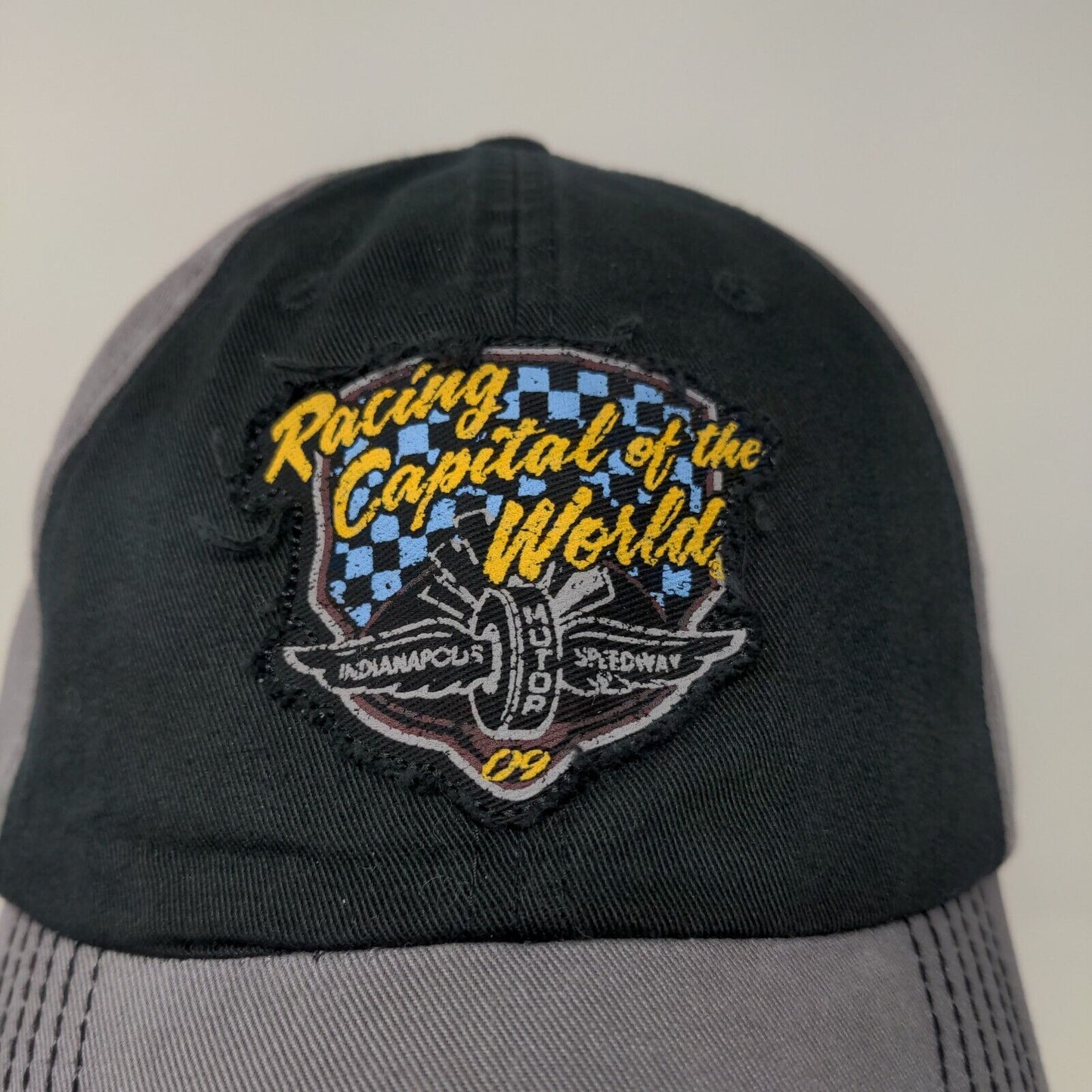 Indianapolis Motor Speedway Mens Racing Capital of the World Slideback Hat Gray