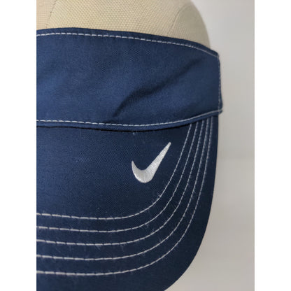 Nike Golf Sun Visor Strapback Blue OSFA White Embroidered Swoosh