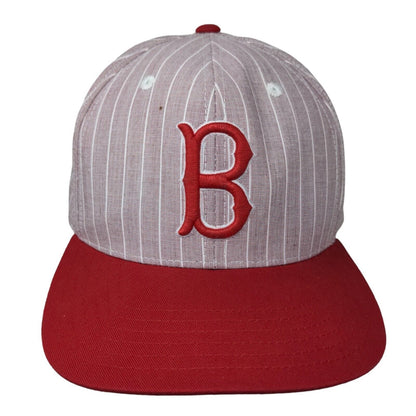 American Neelde Men's Slideback Hat Red Pinstriped Embroidered Brooklyn Dodgers