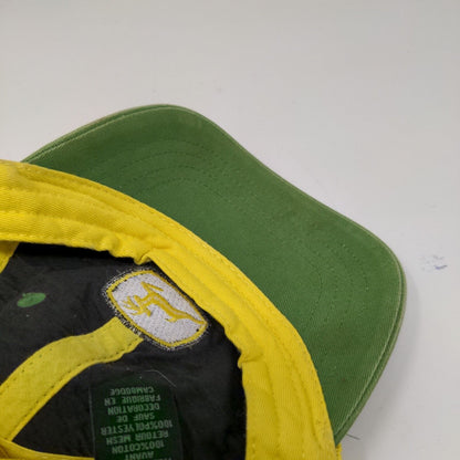 John Deere Boys Toddlers Snapback Mesh Back Hat Green Yellow OSFA Embroidered