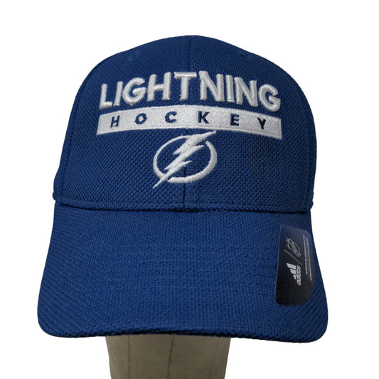 Adidas NHL Lightning Hockey Men's Fitted Hat Blue Size L/XL Embroidered Logo