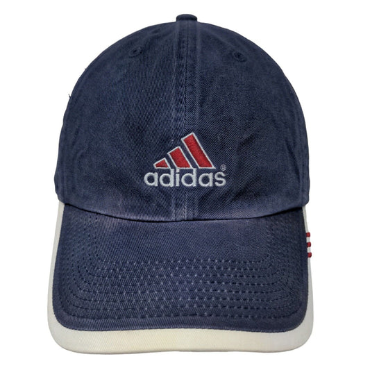 Adidas Men's Slideback Hat Blue Size OSFA Embroidered Logo 100% Cotton