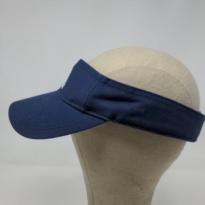 Adidas Men's Strapback Sun Visor Cap Hat Blue Adjustable Embroidered Logo