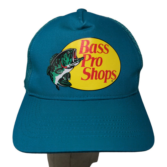 Bass Pro Shops Men's Snapback Hat Gone Fishing Trucker Cap Blue OSFM