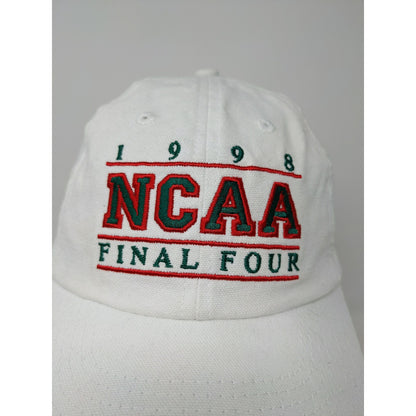 Vintage Mountain Dew NCAA Final Four 1998 Hat Embroidered Logo Slideback White