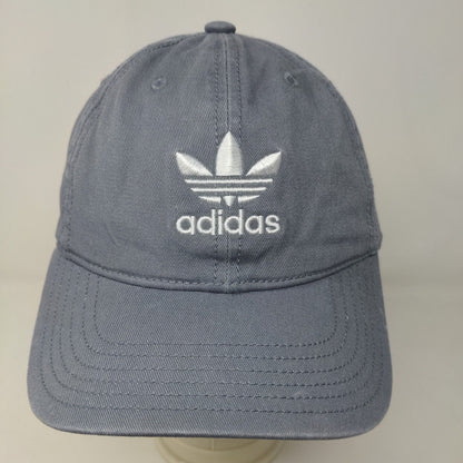 Adidas Men's Slideback Hat Gray Size OSFW Embroidered Trefoil Logo 100% Cotton