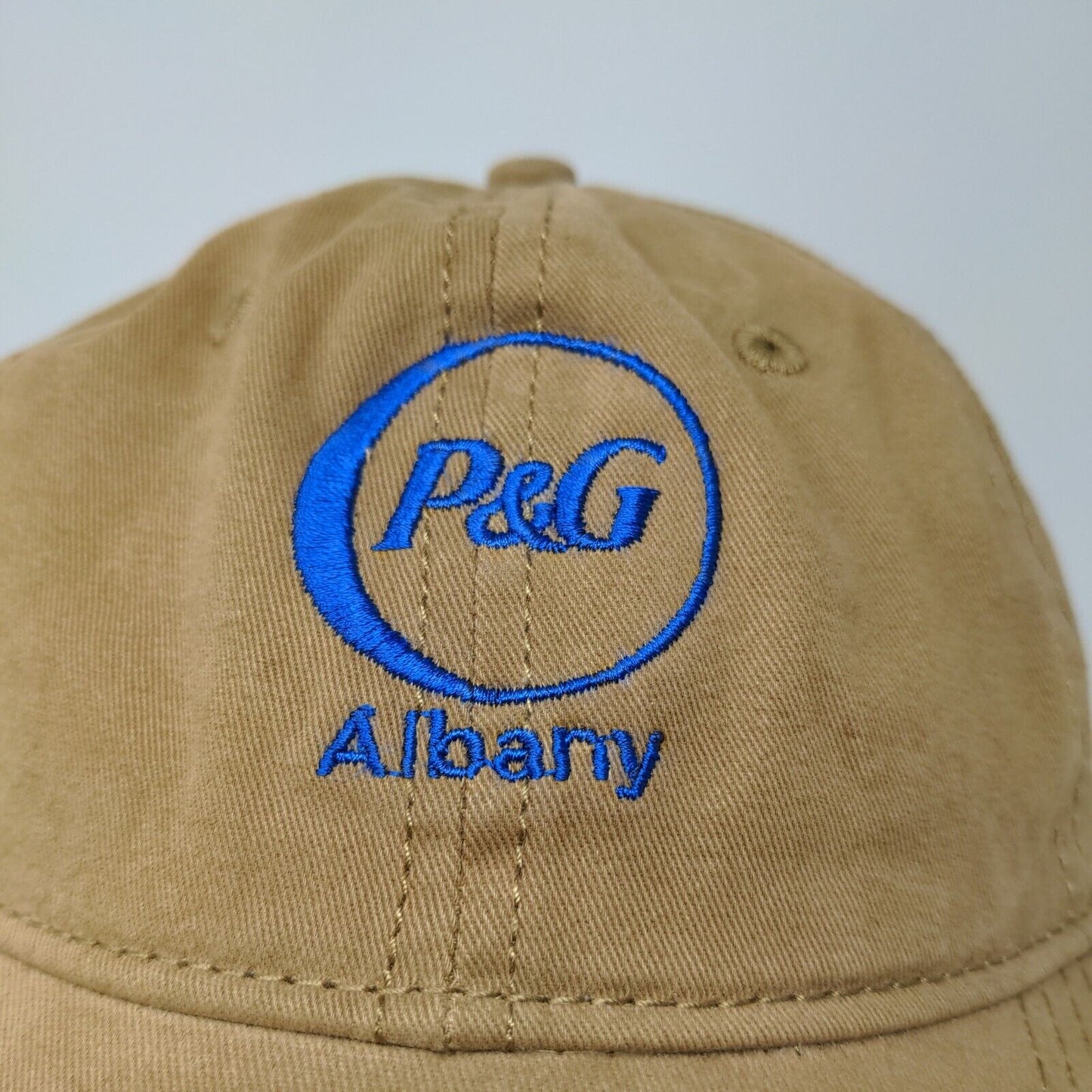 Hit Wear Men's Procter & Gamble Men's Strapback Hat Tan OSFM Embroidered Logo