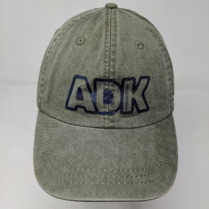 Adams Men's Slideback Hat Green Adjustable Graphic ADK Logo Cheese.com