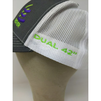 Richardson Mesh Back Snapback Hat Embroidered Rover Logo Gray White Dual 42"