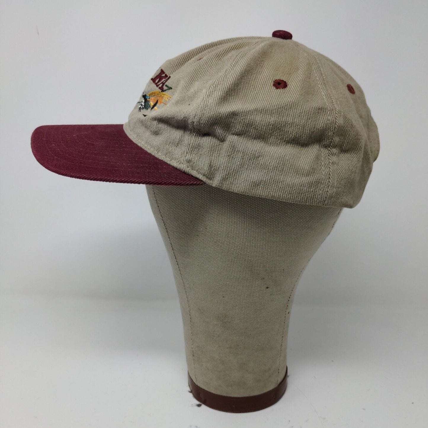 Arctic Circle Enterprises Mens Strapback Brown Adjustable Hat Embroidered Alaska