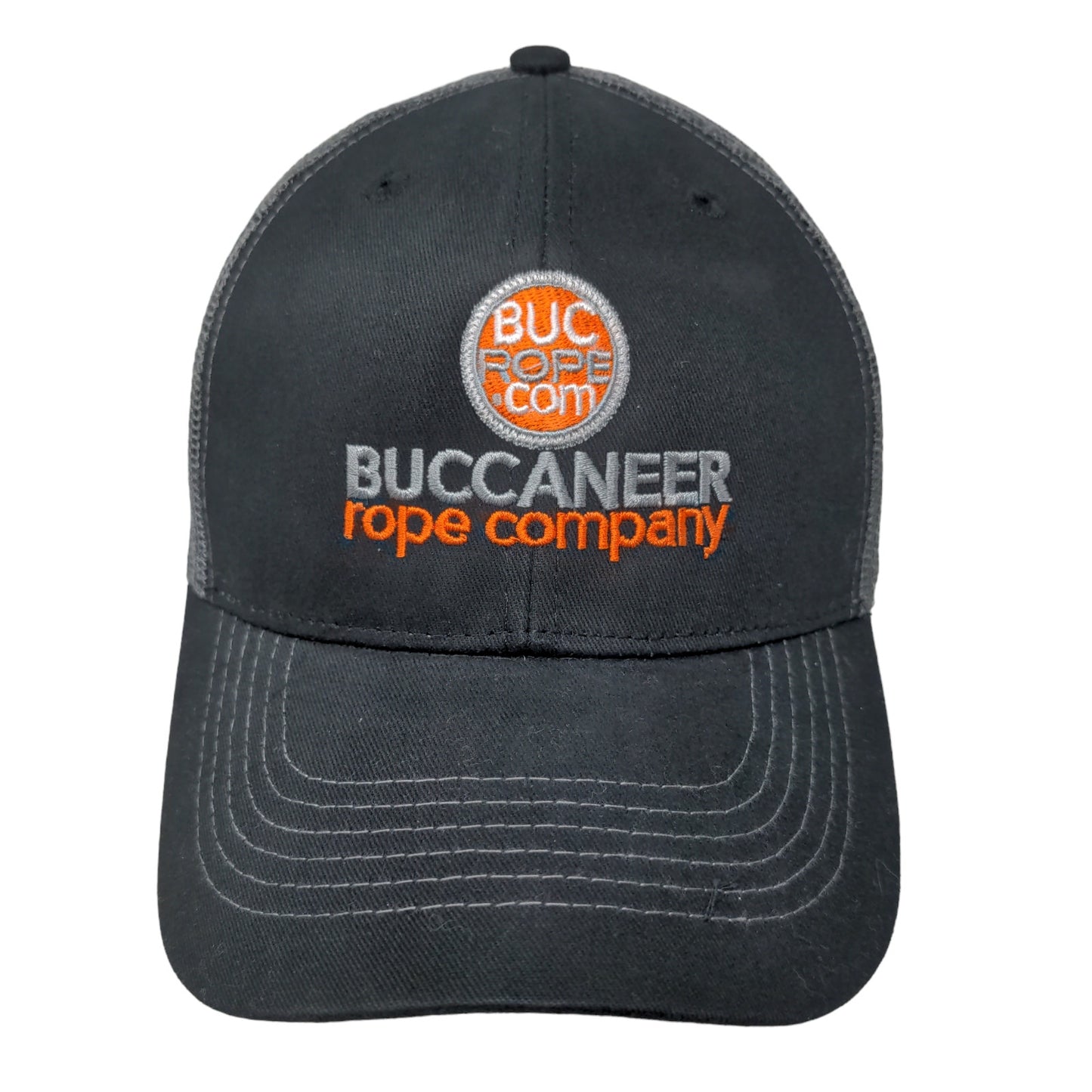 Hit Wear Men's Snapback Mesh Back Hat Black Size OSFM Embroidered Buccaneer Rope