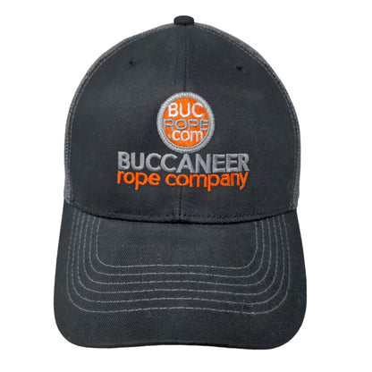 Hit Wear Men's Snapback Mesh Back Hat Black Size OSFM Embroidered Buccaneer Rope