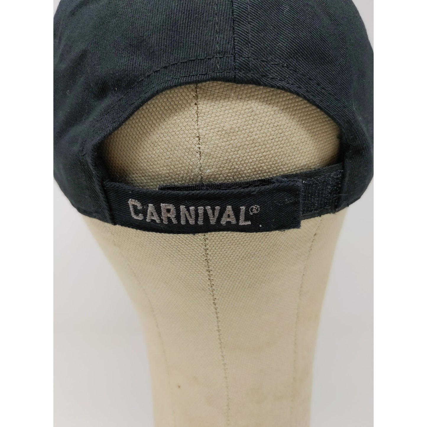 Carnival Cruise Lines Hat Strapback Black Embroidered Logo Spell Out