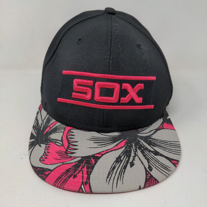 New Era Men's Fitted Hat Black Size 7 55.8CM Chicago White Sox Logo Cooperstown