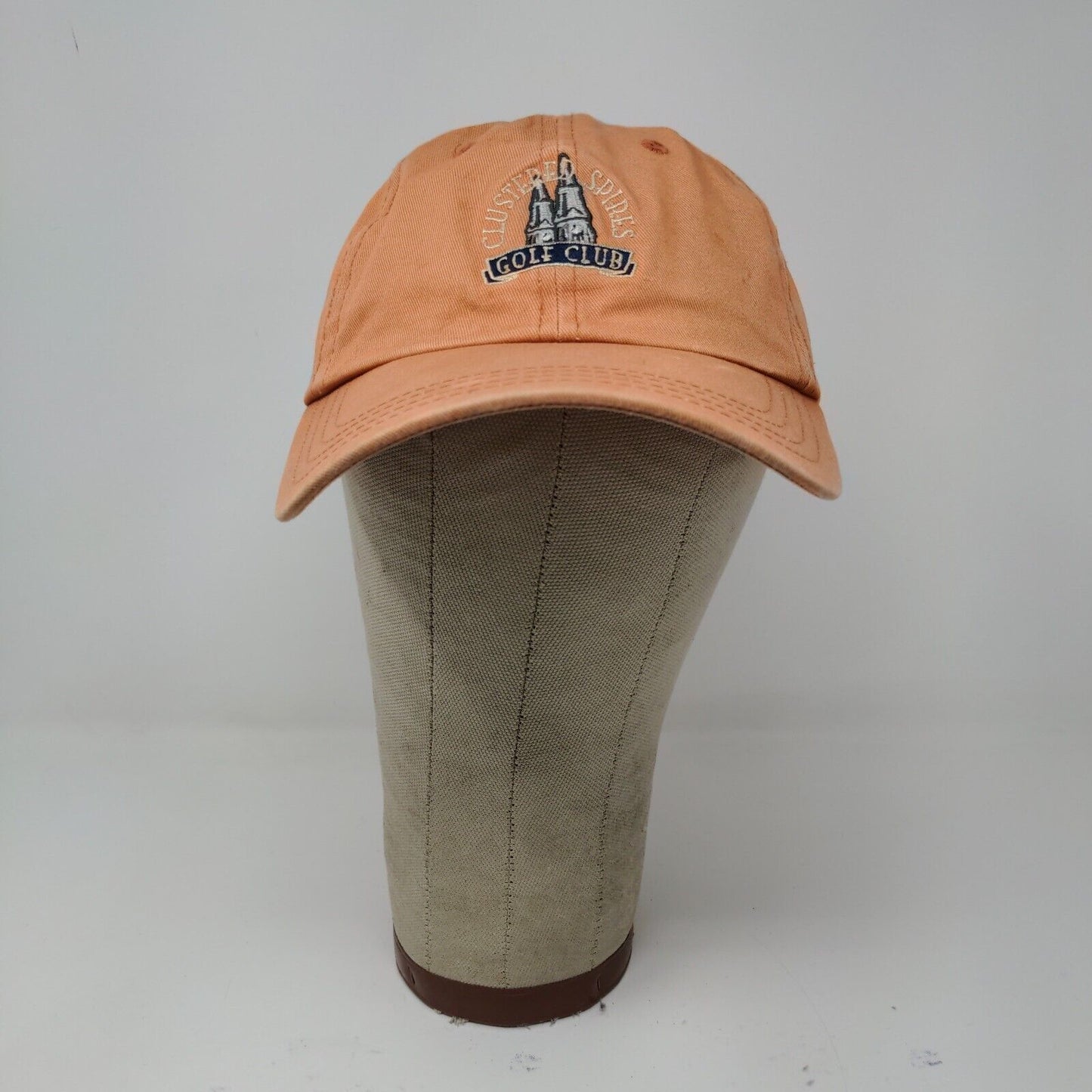 Clustere Spires Golf Club Orange Hat Cap Adjustable Strap Back Embroidered