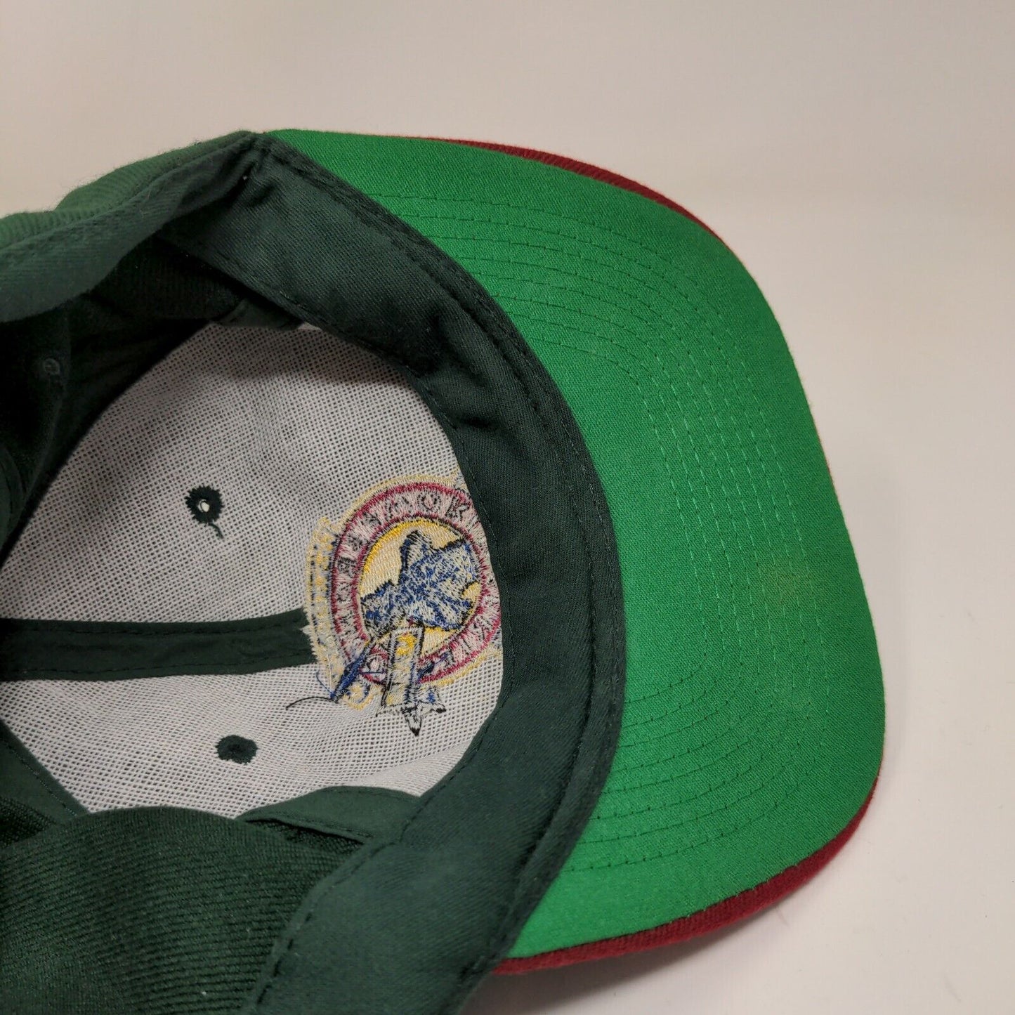 Otto Men's Bronco World Series League Snapback Hat Green OSFA Vintage 1998 90's