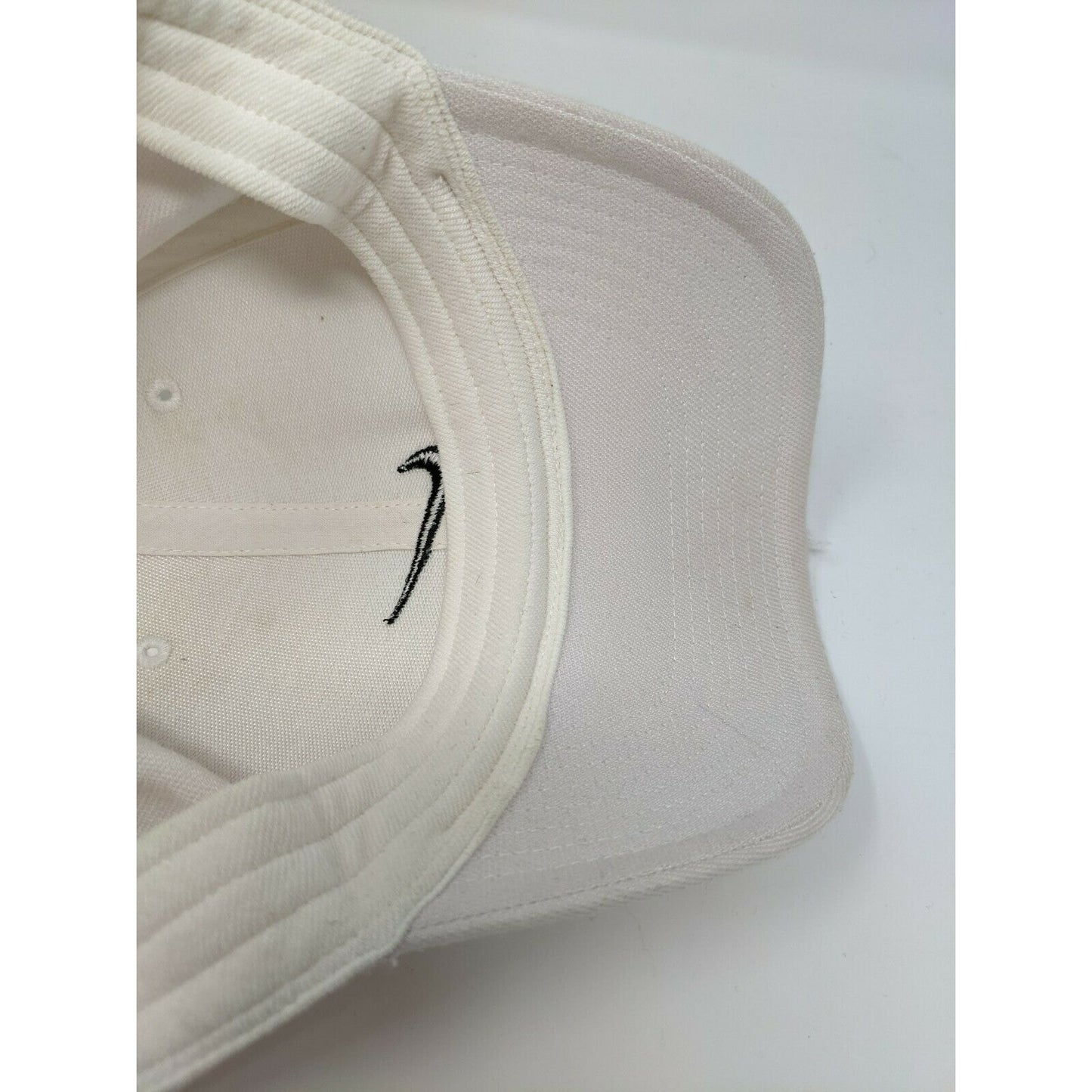 Nike Sportswear Fitted Hat OSFA White Black Swoosh Embroidered