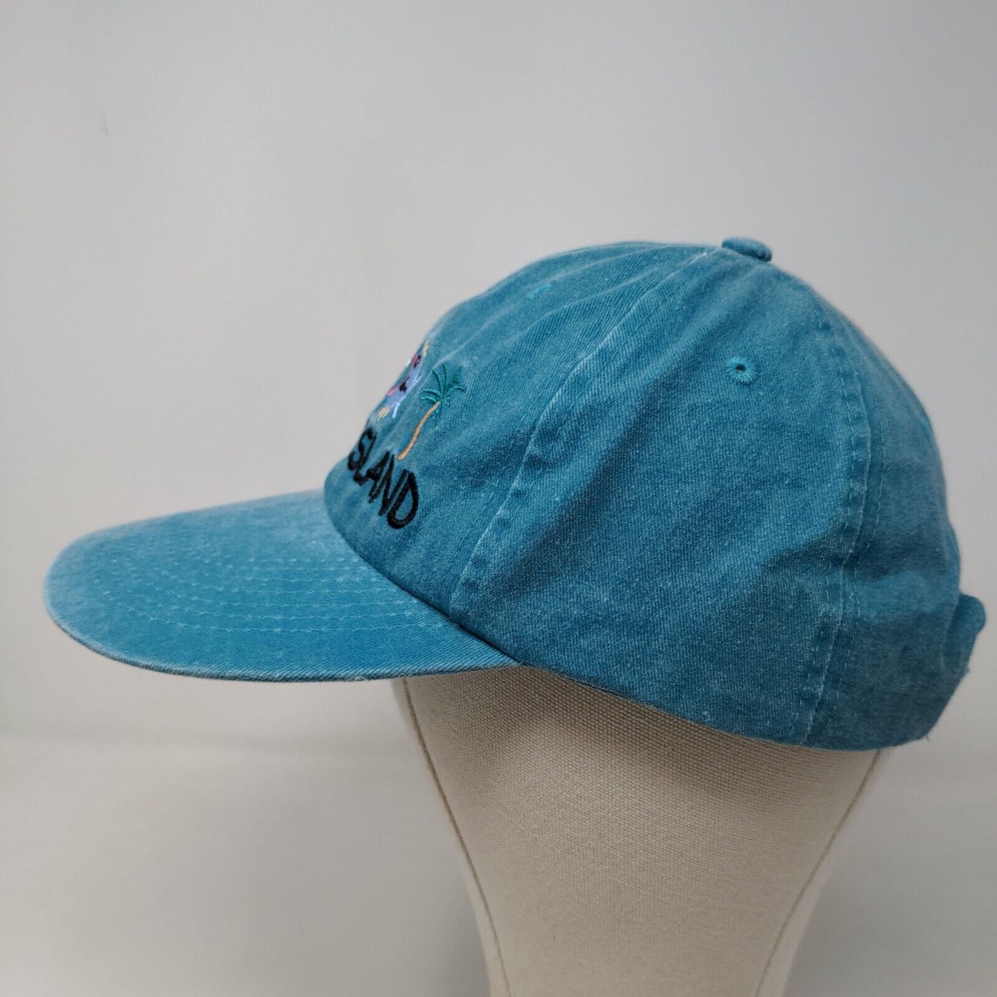 Sanibel Island Men's Strapback Hat Blue Adjustable Embroidered Logo Cotton