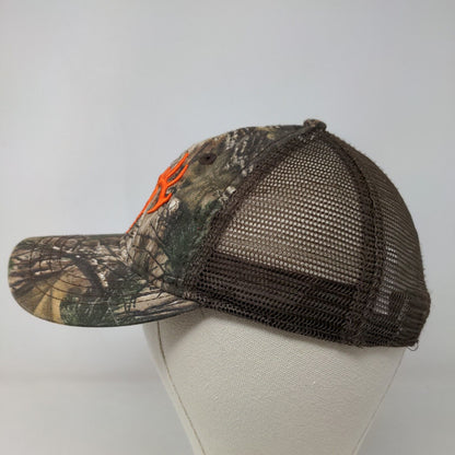 Unbranded Men's Snapback Mesh Back Camouflage Hat Embroidered Deer Skull Logo