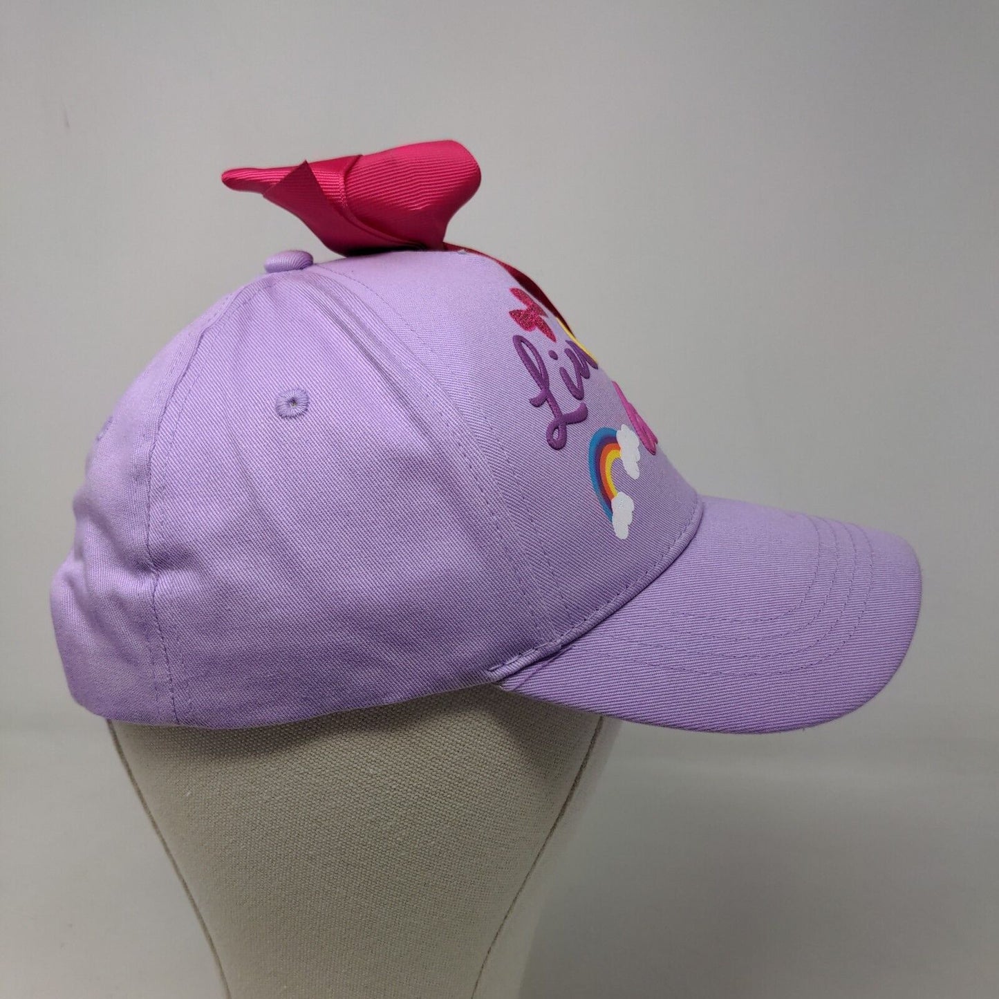 Nickelodeon Girl's JoJo Siwa Strapback Hat Purple OSFM Bow W/Sticker