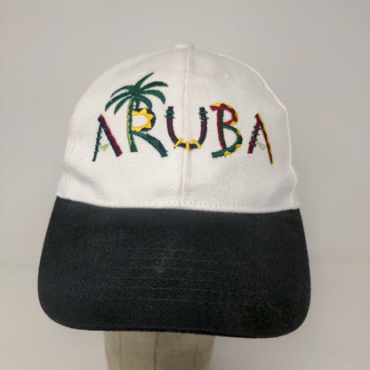 Unbranded Men's Slideback Hat White Aruba Embroidered Colorful Logo