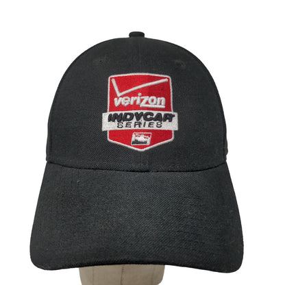 New Era Men's Verizon Indycar Series Strapback Hat Black Adjustable Embroidered