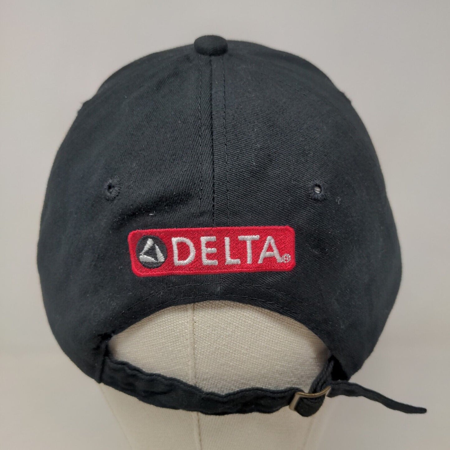 Delta Faucet Ramapo Wholesalers Men's Slideback Hat black Embroidered Logo
