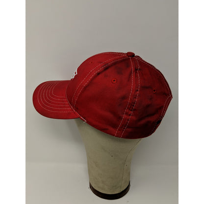 Budweiser Beer Strapback Hat Size OSFA Red Embroidered Logo SEE DESC