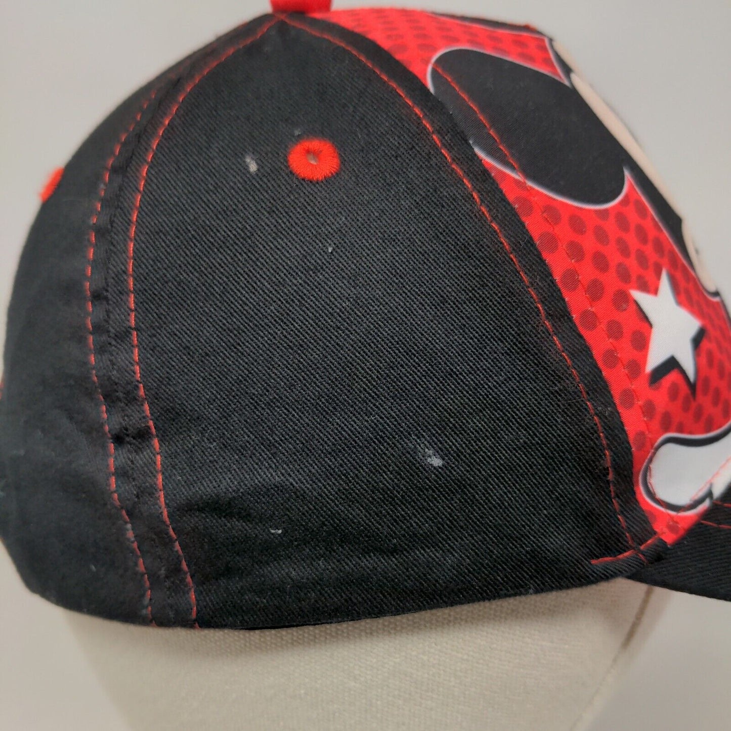 Disney Mickey Mouse Boy's Snapback Hat Black Red OSFA Graphic Logo