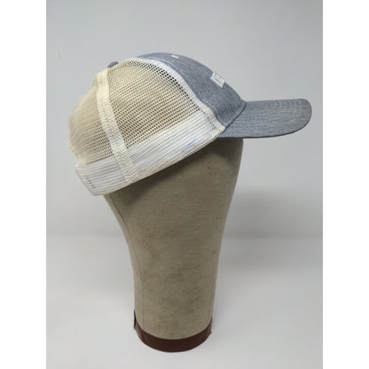 Kenworth Trucks Mesh Back Snapback Hat Embroidered Logo Gray & White