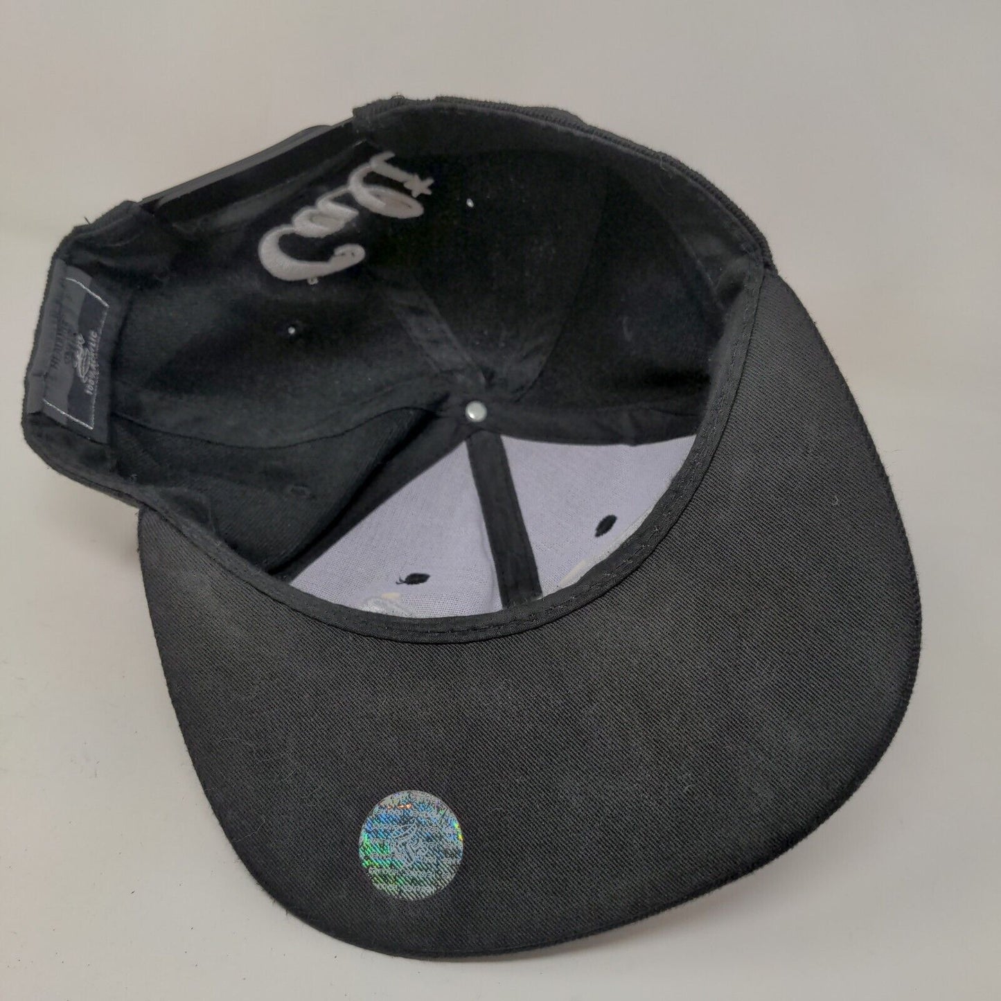 Readings Men's Snapback Flat Bill Hat Black Embroidered California Logo