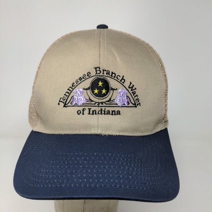 Cobra Mens Tennessee Branch Water Indiana Snapback Mesh Back Hat Tan Blue OSFA