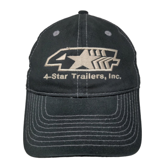 Headliner Men's Slideback Hat Black Adjustable Embroidered 4 Star Trailers Logo