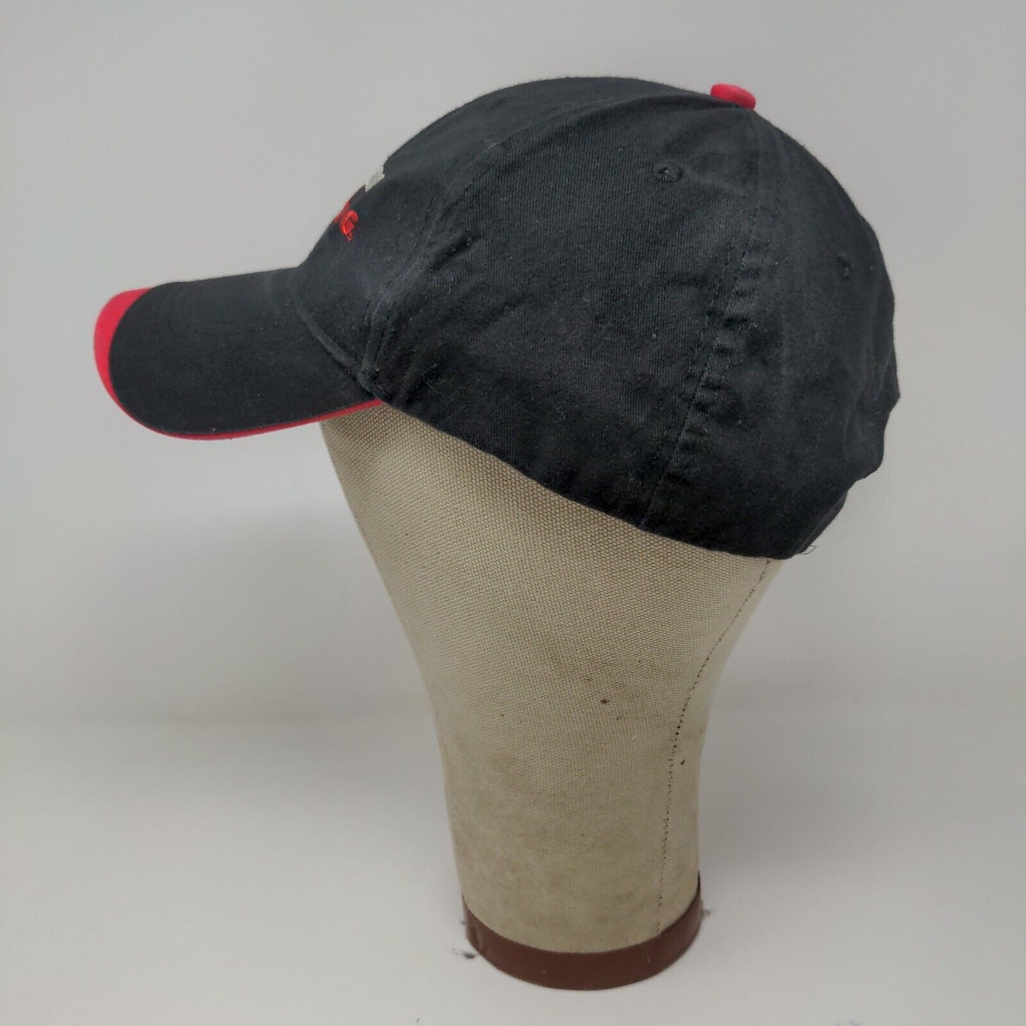 Snap On Racing Hit Wear Black Red Hat Cap Adjustable Embroidered 100 Cotton OSFA