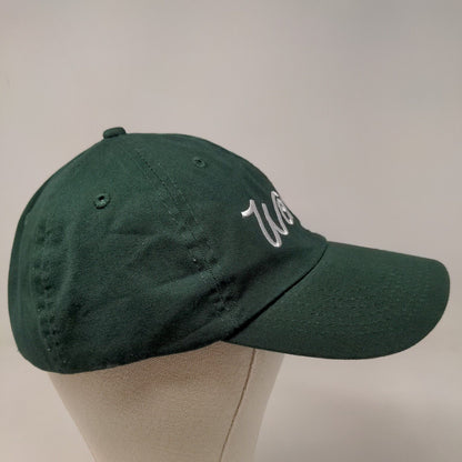 Unbranded Men's Slideback Hat Green Adjustable Embroidered Wonder Logo Cotton