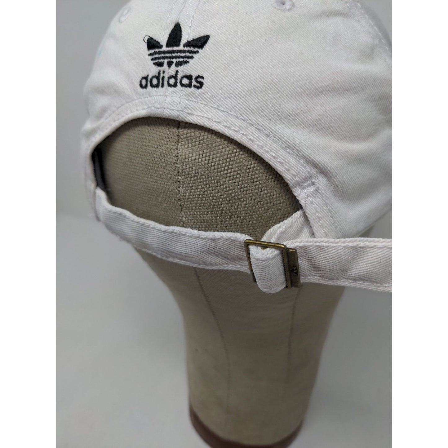 Womens Adidas Slideback Hat Embroidered Trefoil Logo OSFW White