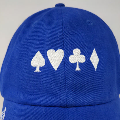 Milwaukee's Best Light Strapback Hat Blue OSFA Embroidered Logo Cards Poker