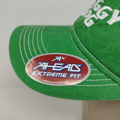 Groggy Dog Ahead Extreme Fit Strapback Meshback Hat Green White W/Tags