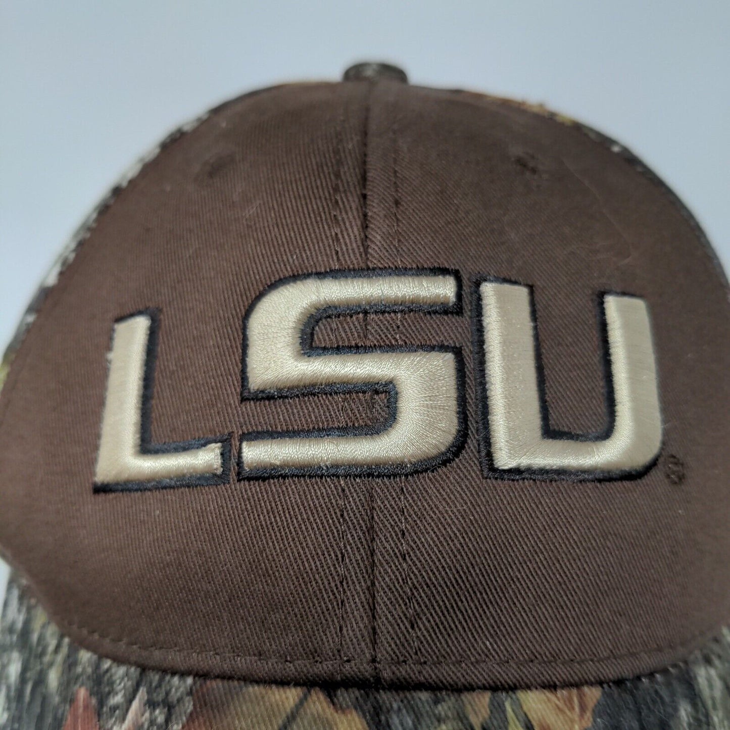 NCAA LSU Tigers Camo Brown Cap Hat Captivating Headgear Adjustable Logo