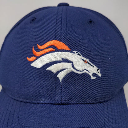 NFL Logo Athletic Mens Denver Broncos Fitted Hat Blue Size 7 1/4 Embroidered