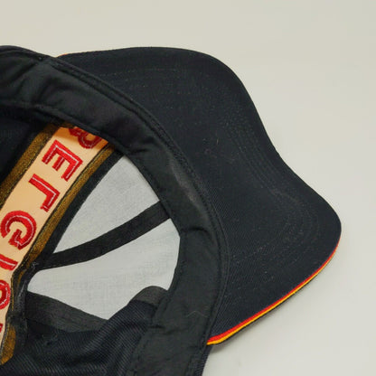 Belgium Flag Black Red Yellow Strap Back Hat Cap Embroidered Adjustable