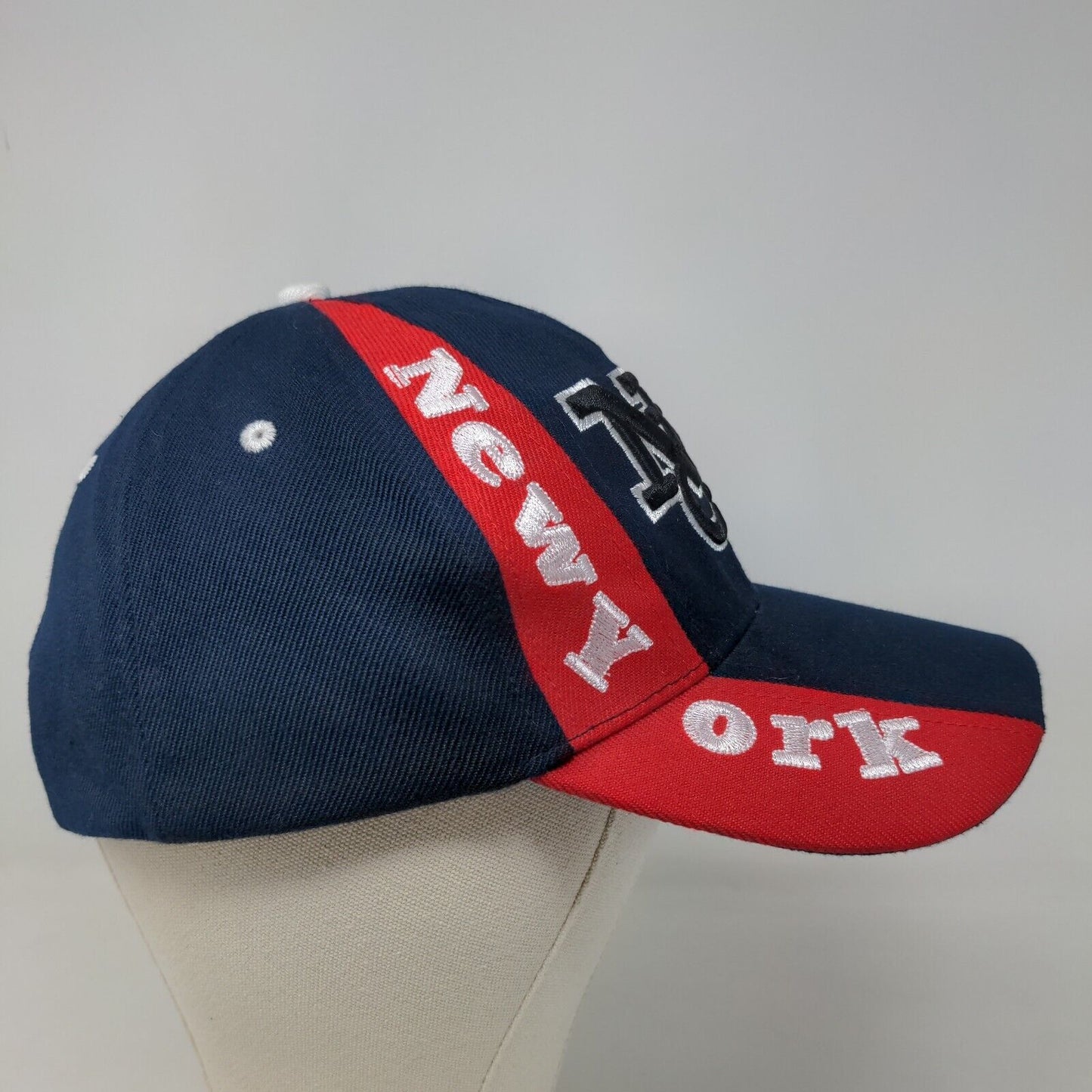 Unbranded Men's Strapback Hat Blue Adjustable Embroidered NYC New York City Logo