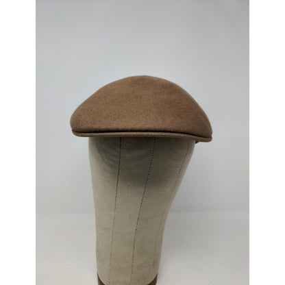 Dorfman Pacific Scala 100% Wool Pressboy Flat Hat Cap Brown Size Small