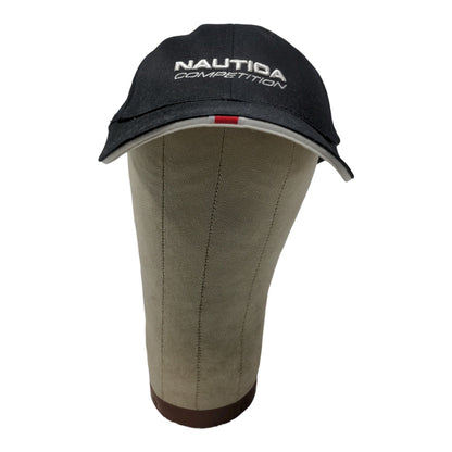 Nautica Competition Fitted Hat Size L/XL Black Embroidered Spell Out