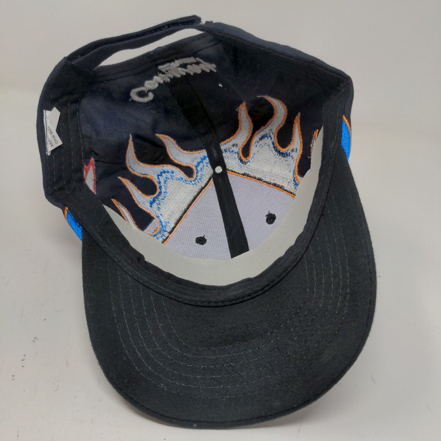 Con-Way Freight Racing Strapback Hat Blue OSFM Embroidered Flames #6