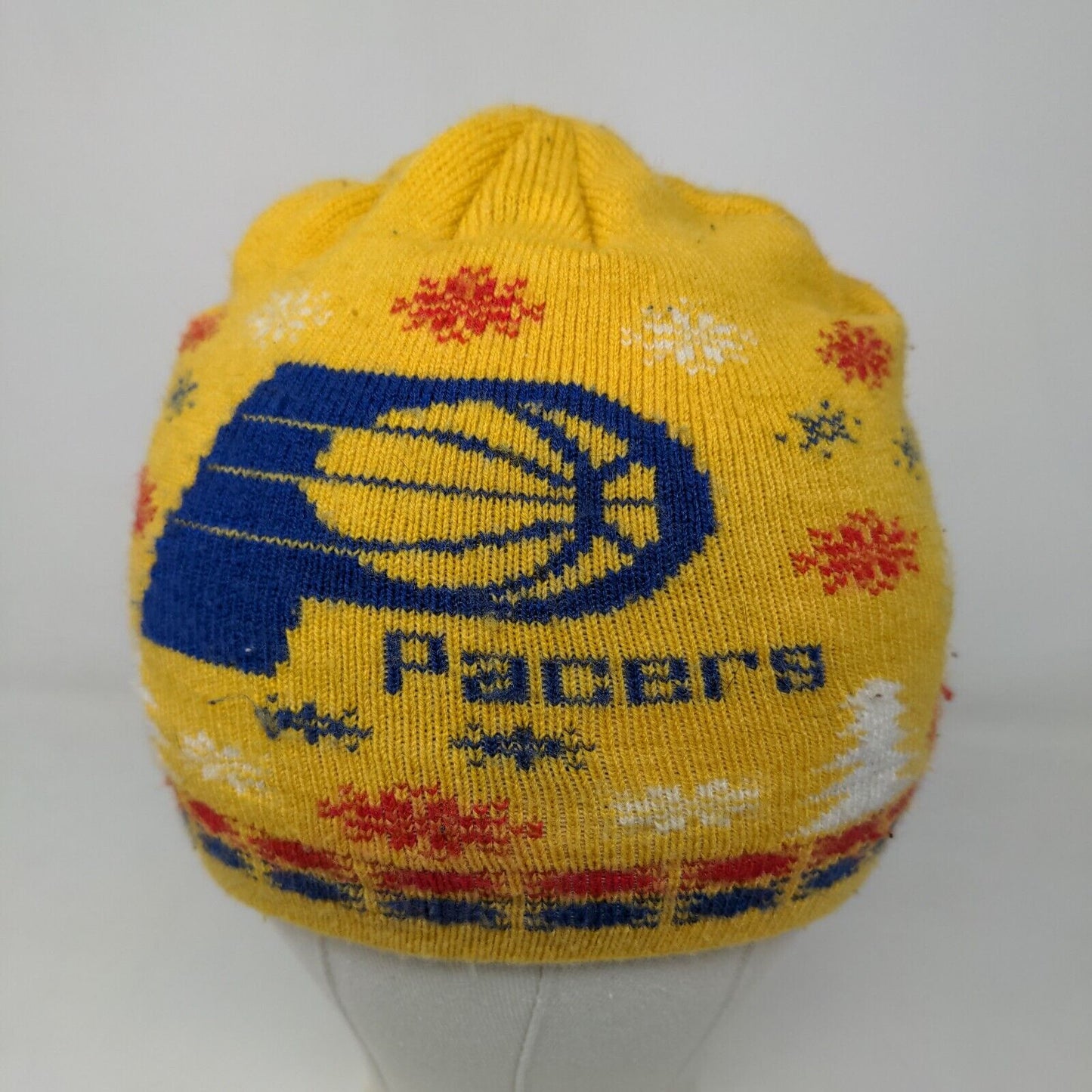 NBA Indiana Pacers Men's Knit Beanie Hat Yellow 100% Acrylic Hardee's Logo