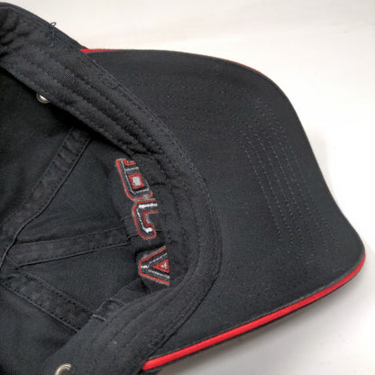 RCA Embroidered Strapback Hat Cap Black Red Accents 100% Cotton