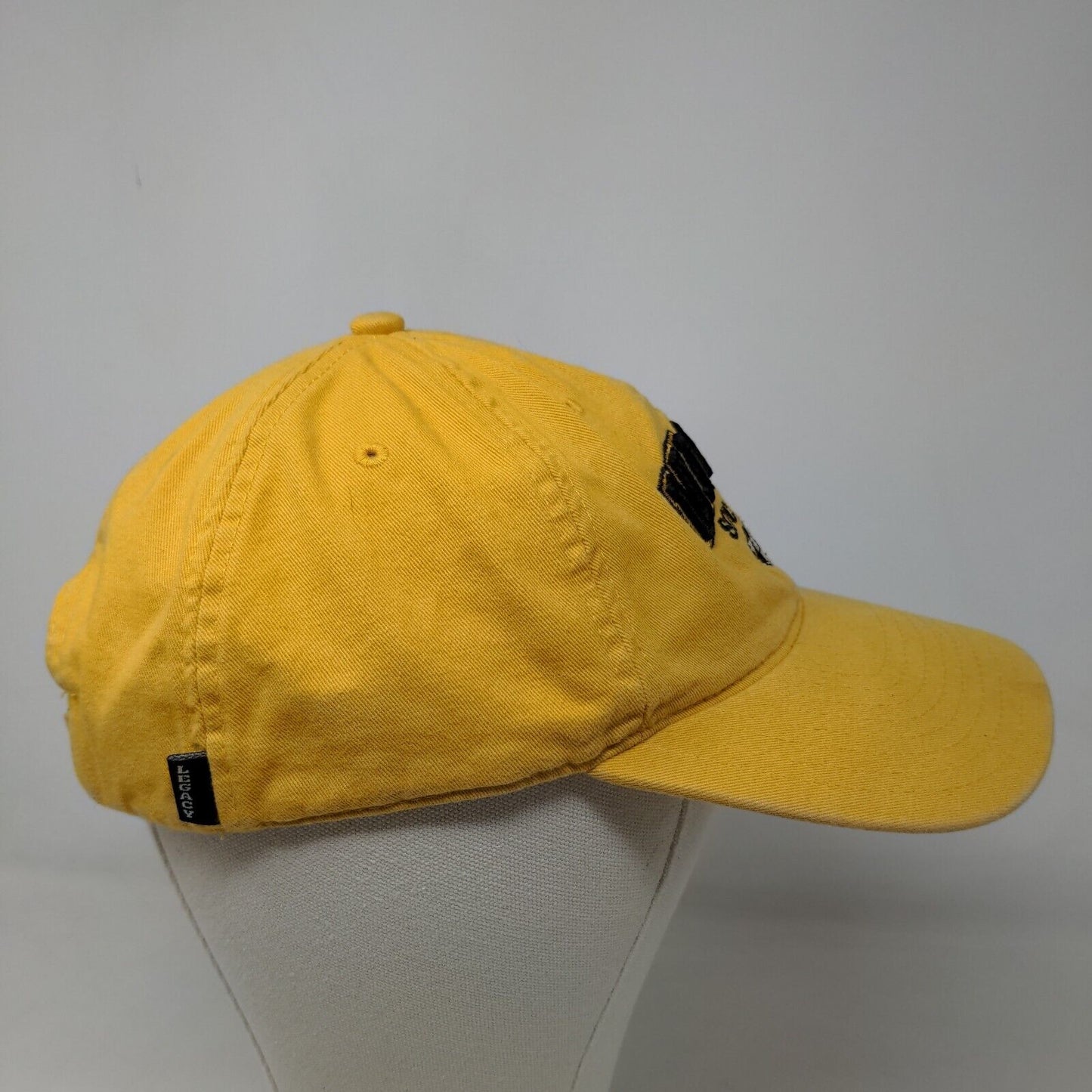 Legacy Athletic Men's Slideback Hat Yellow OSFA Embroidered UMBC Soccer Logo