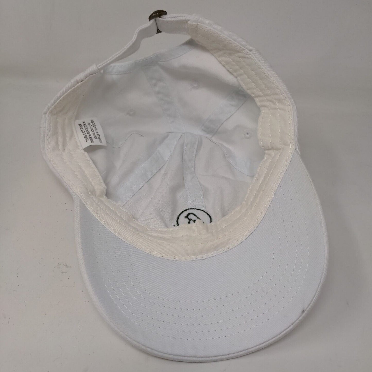 Unbranded Men's Slideback Hat White Adjustable Embroidered Bird Logo