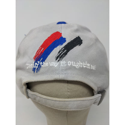 Bristol Motor Speedway Slideback Hat Embroidered Logo Spell Out Gray Blue
